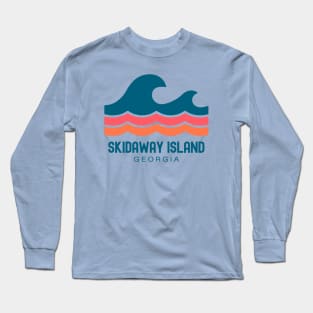 Skidaway Island Georgia Vintage Wave Long Sleeve T-Shirt